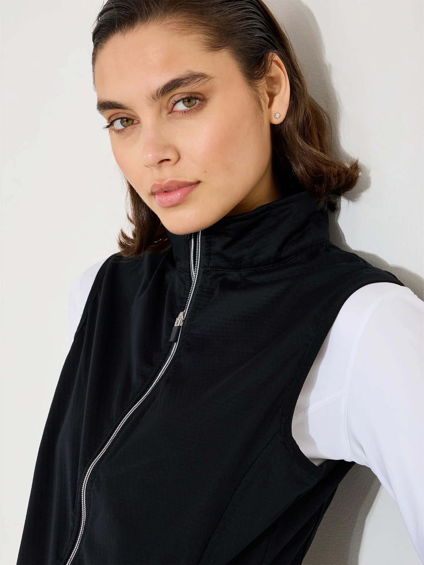 Lds Lytham softshell vest - black