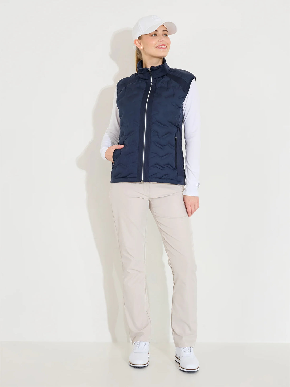 Lds Portrush hybrid vest - navy