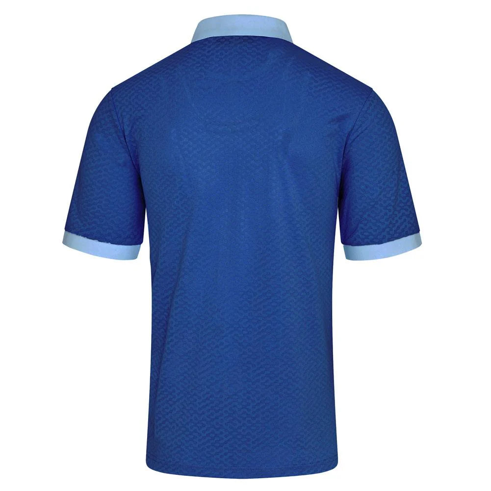 Mens Polo Contrast Rib &amp; Cuffs