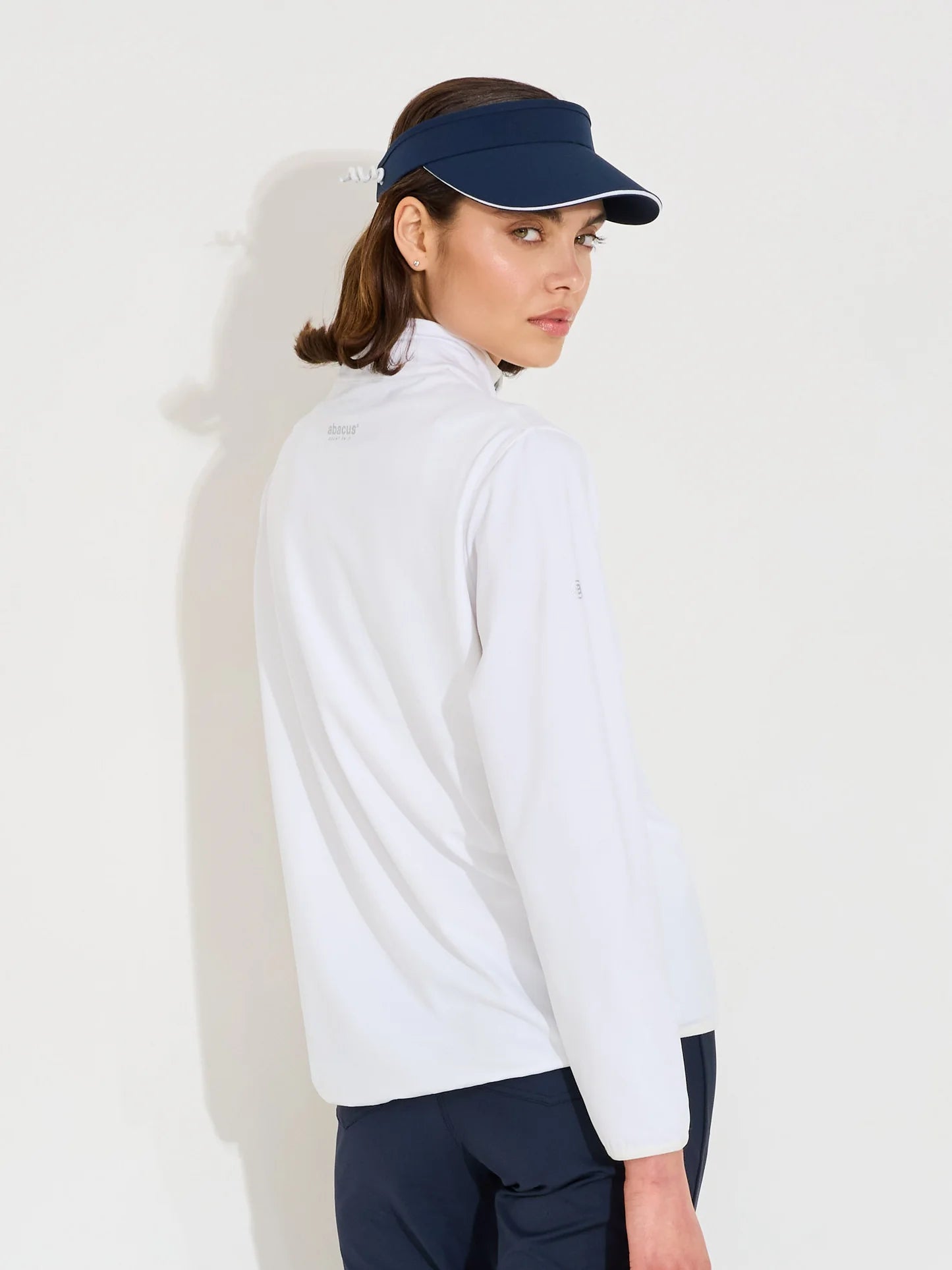 Lds Cradoc halfzip fleece - white