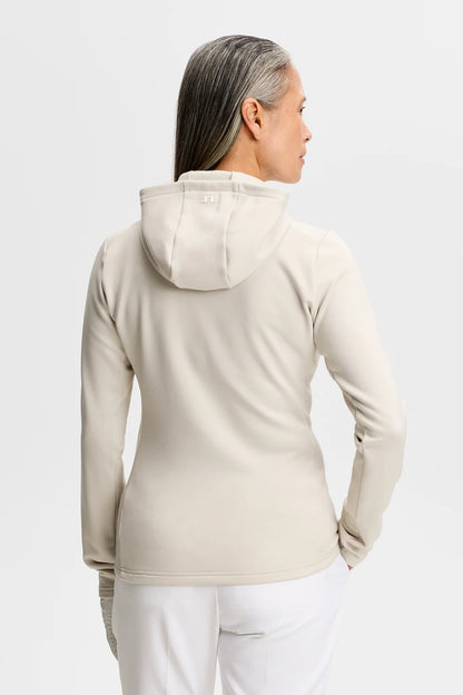 Aerielle Quarter Zip Hood - Moonbeam