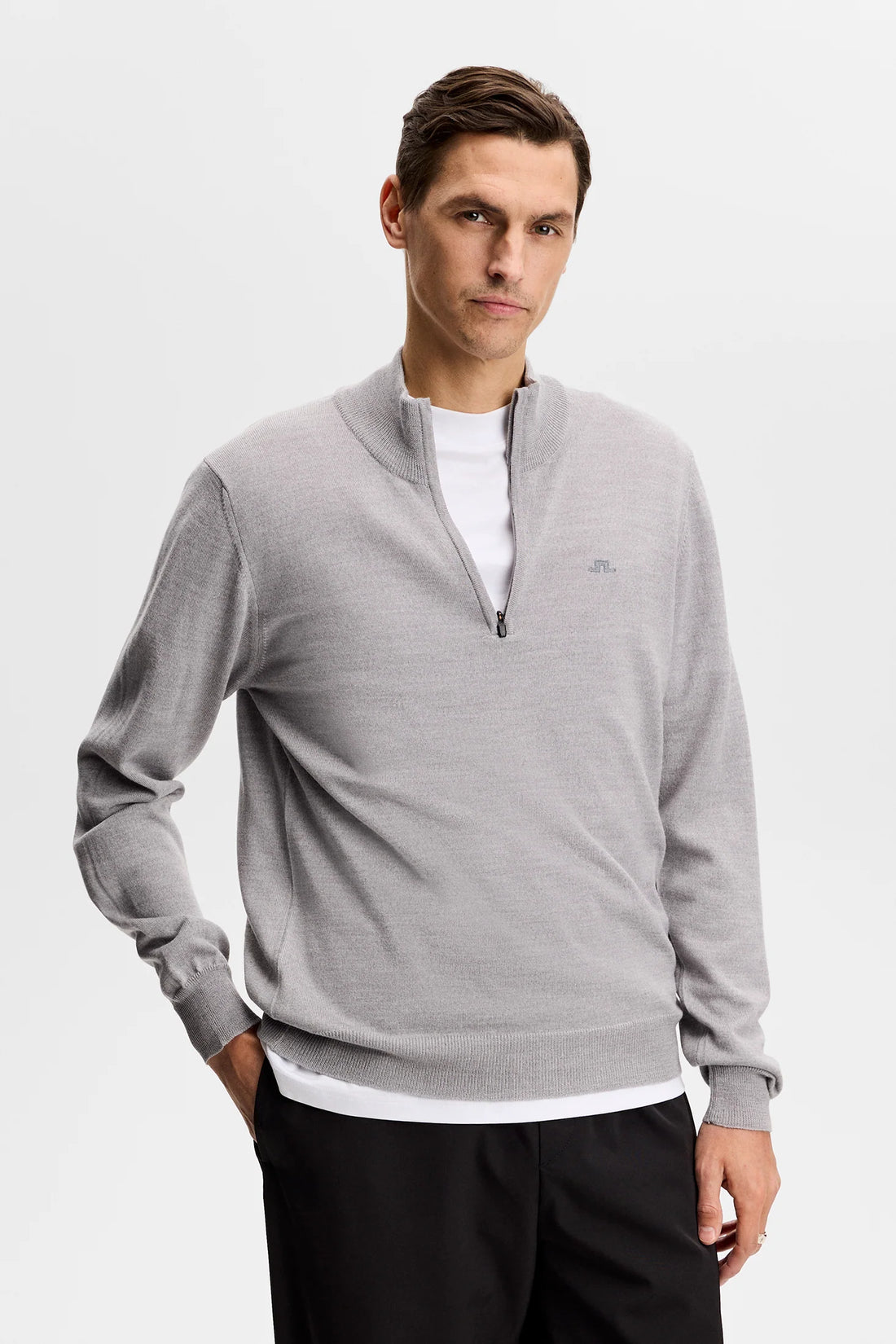 Kian Knitted Sweater - Grey Melange