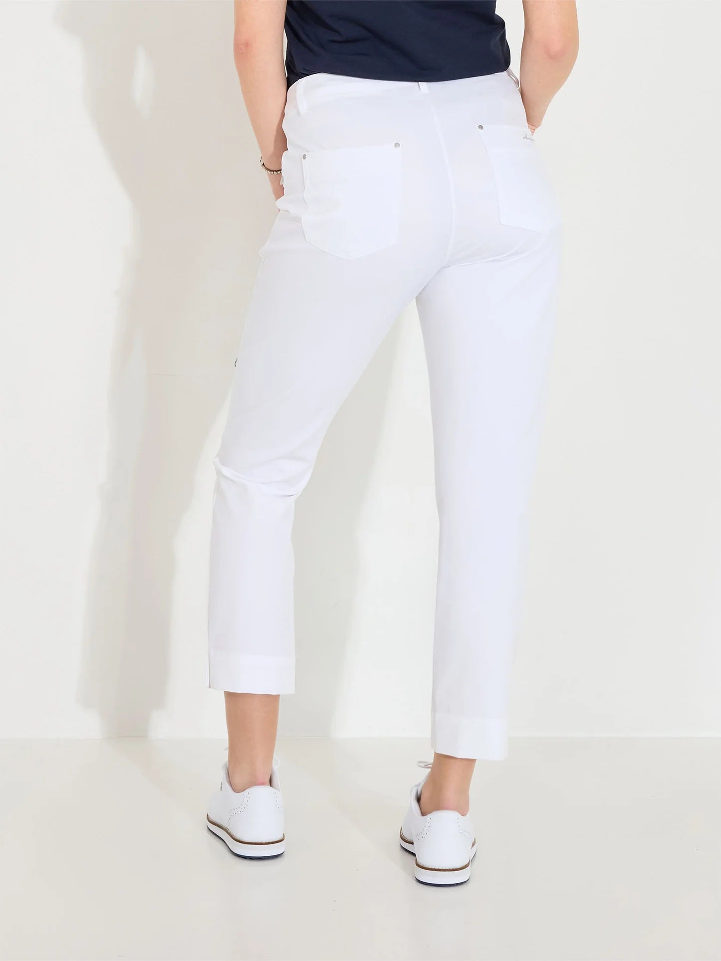 Lds Elite 7/8 trousers - white