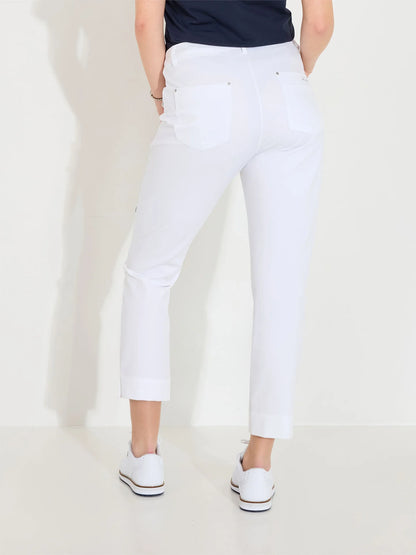 Lds Elite 7/8 trousers - white