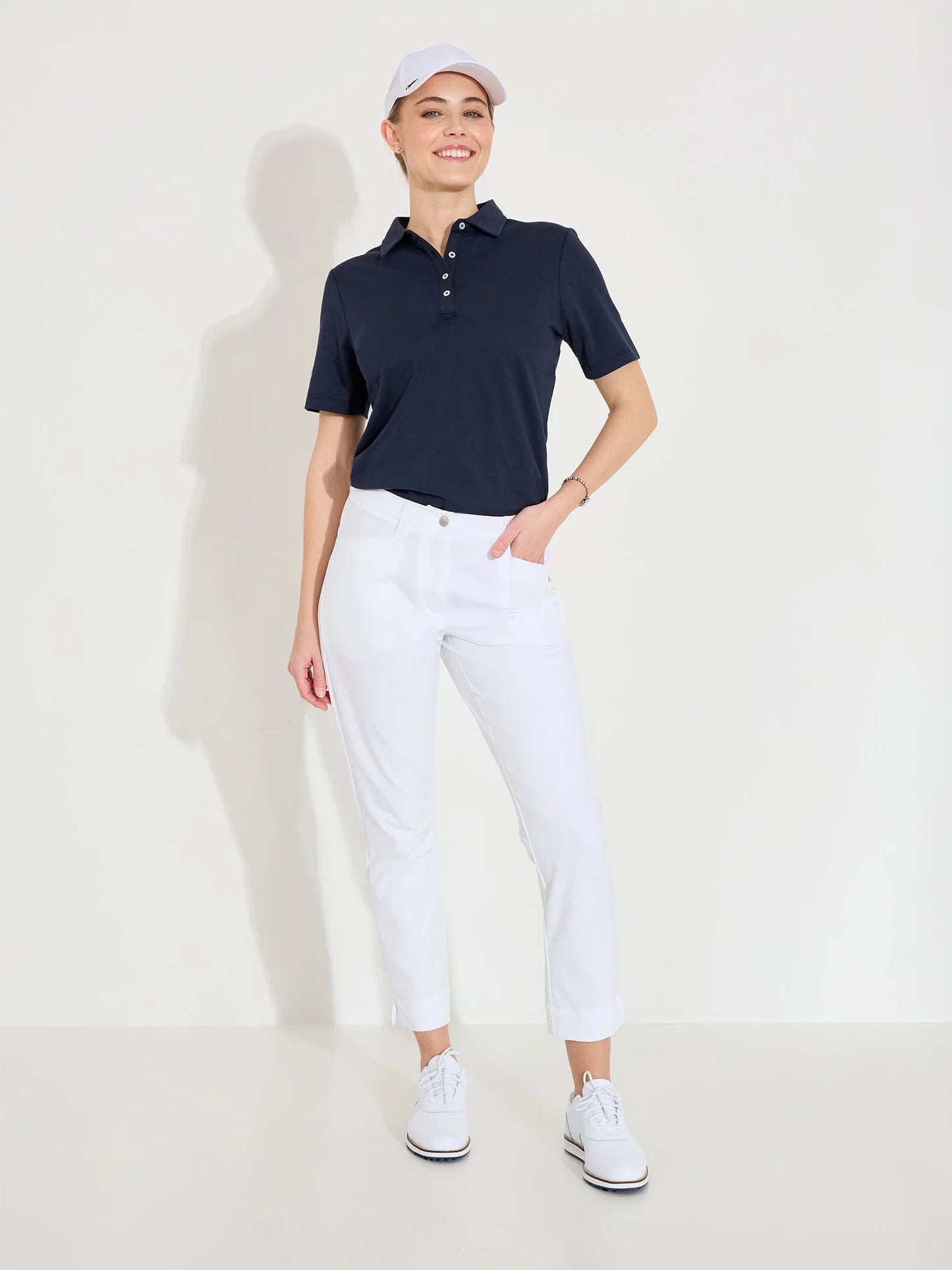 Lds Elite 7/8 trousers - white