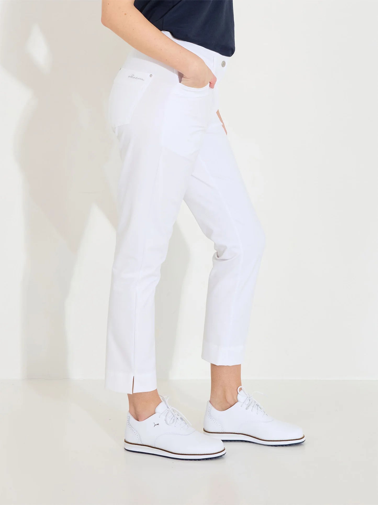 Lds Elite 7/8 trousers - white