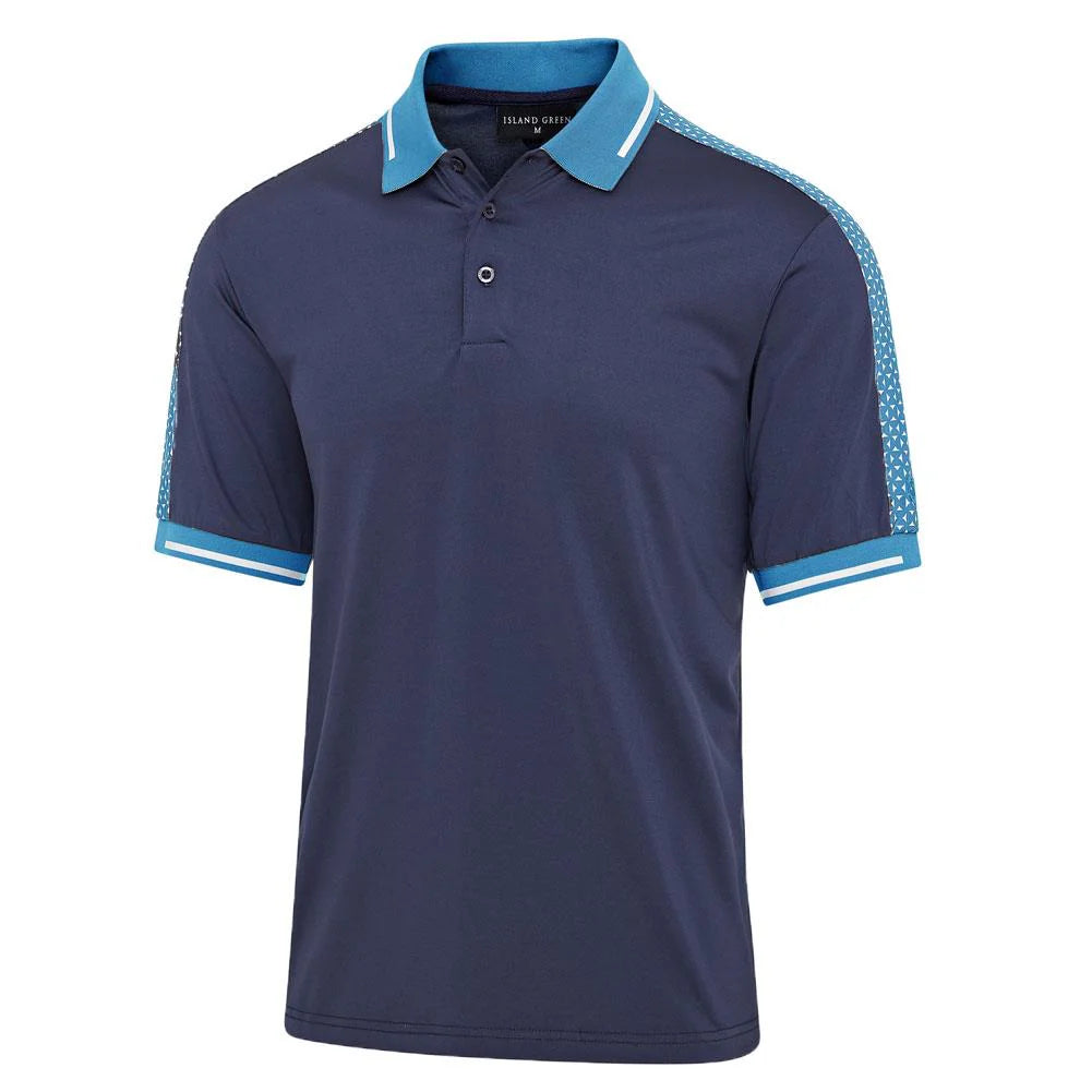 Mens Polo Shoulder Print