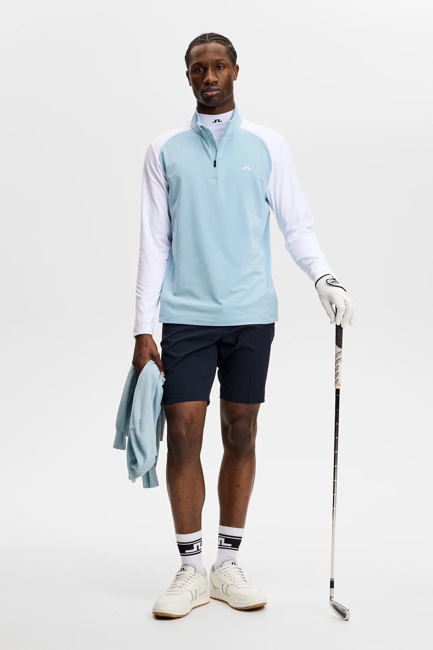 Blake Zip Mid Layer - Forget-Me-Not