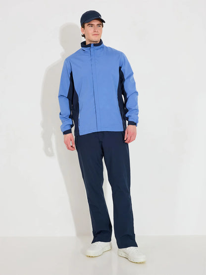 Mens Links stretch rainjacket - horizon blue