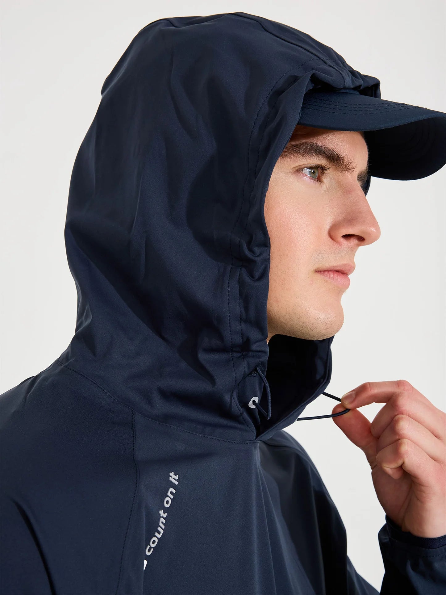 Mens Bounce waterproof hoodie - navy