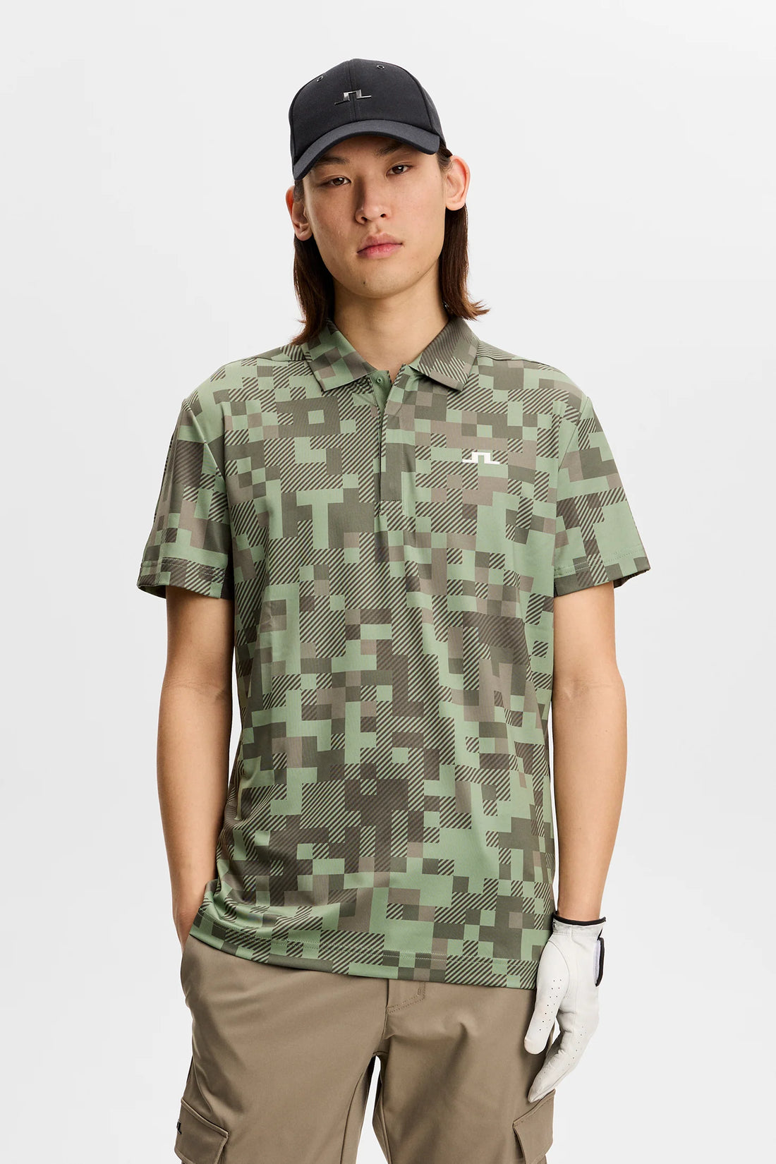 Dario Tour Print Polo - Tour 26 Tonal Green
