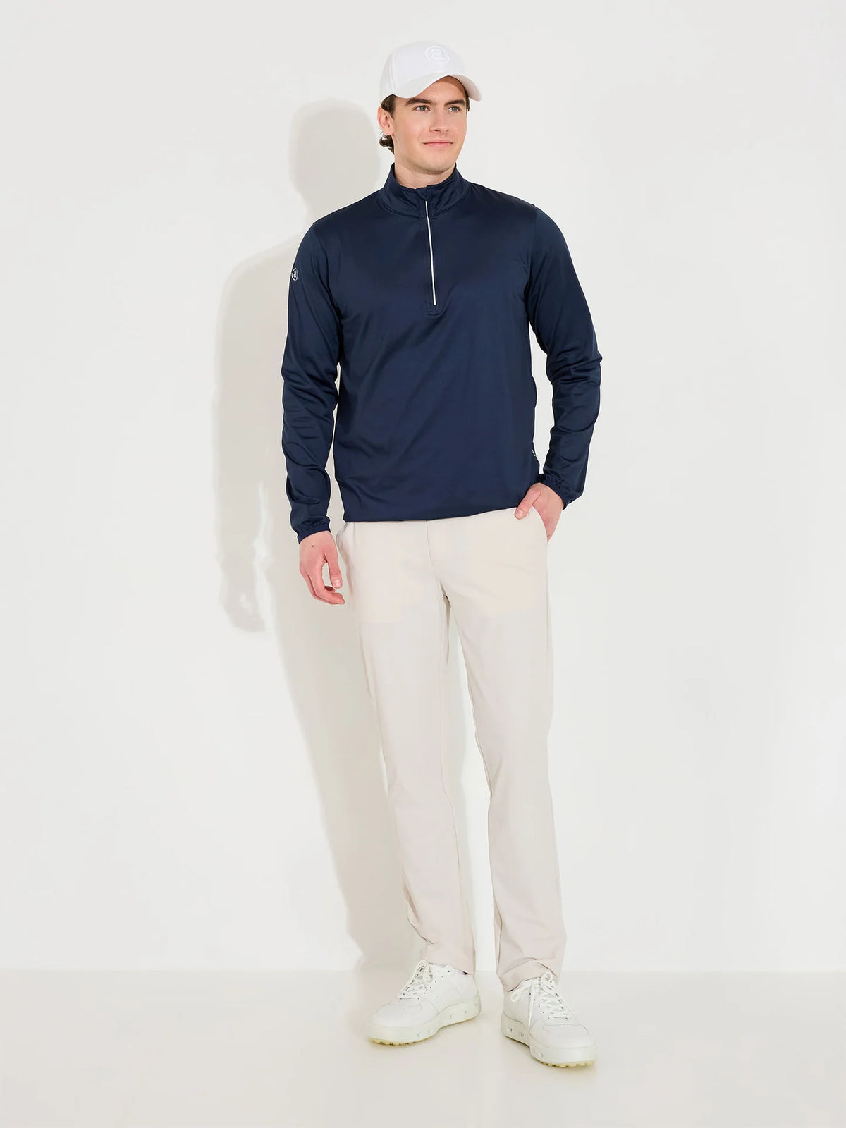Mens Cradoc halfzip fleece - Navy
