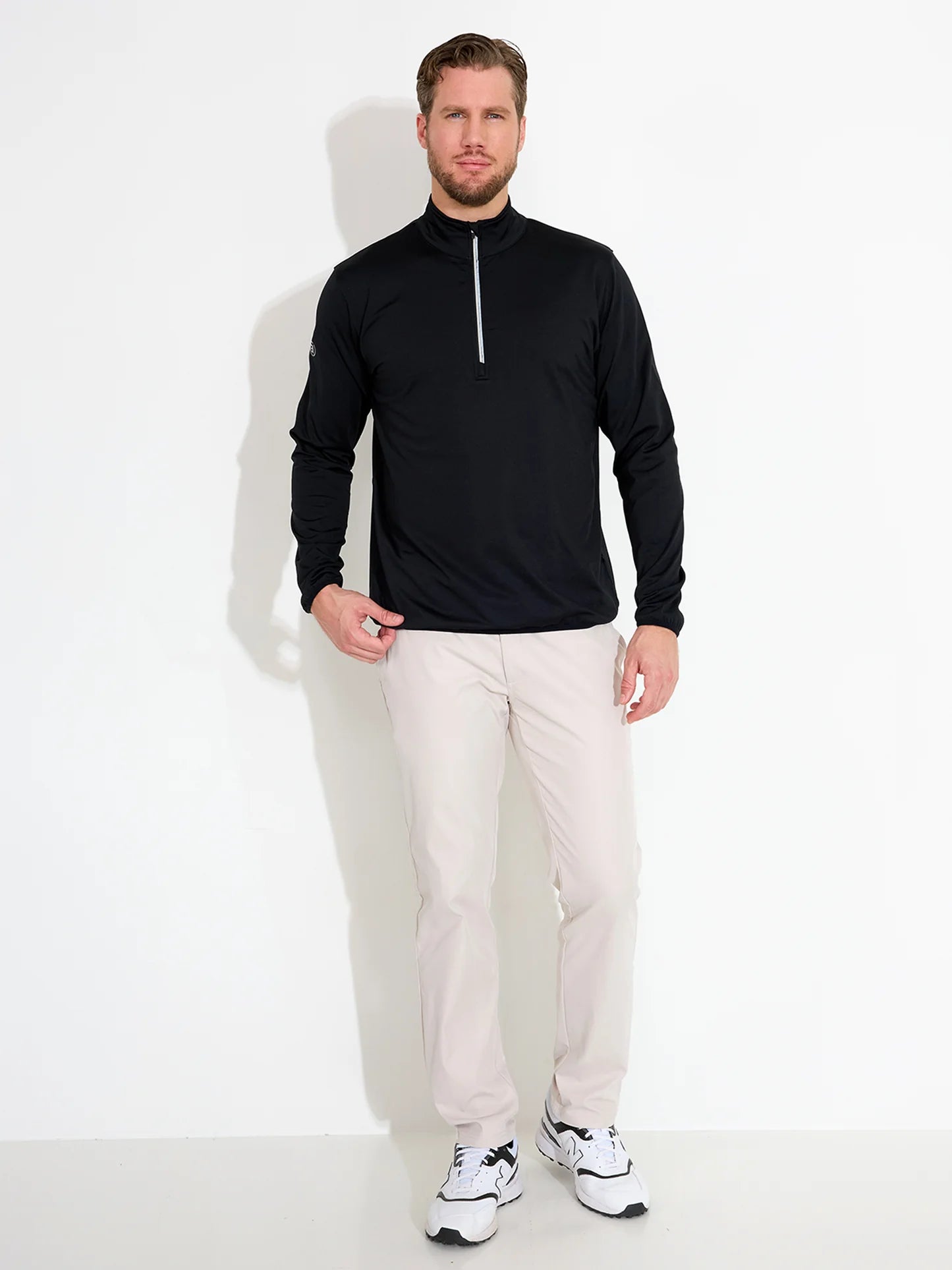 Mens Cradoc halfzip fleece - black