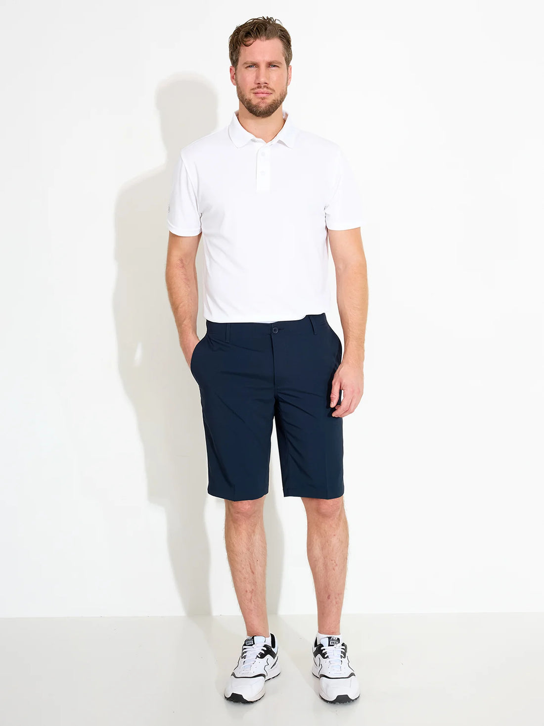 Mens Cray drycool polo - white