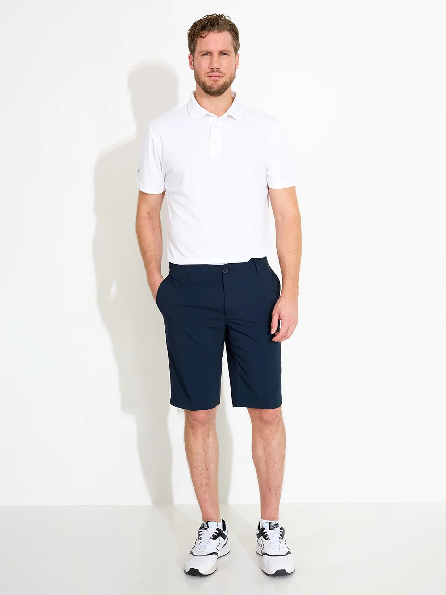 Mens Cray drycool polo - white