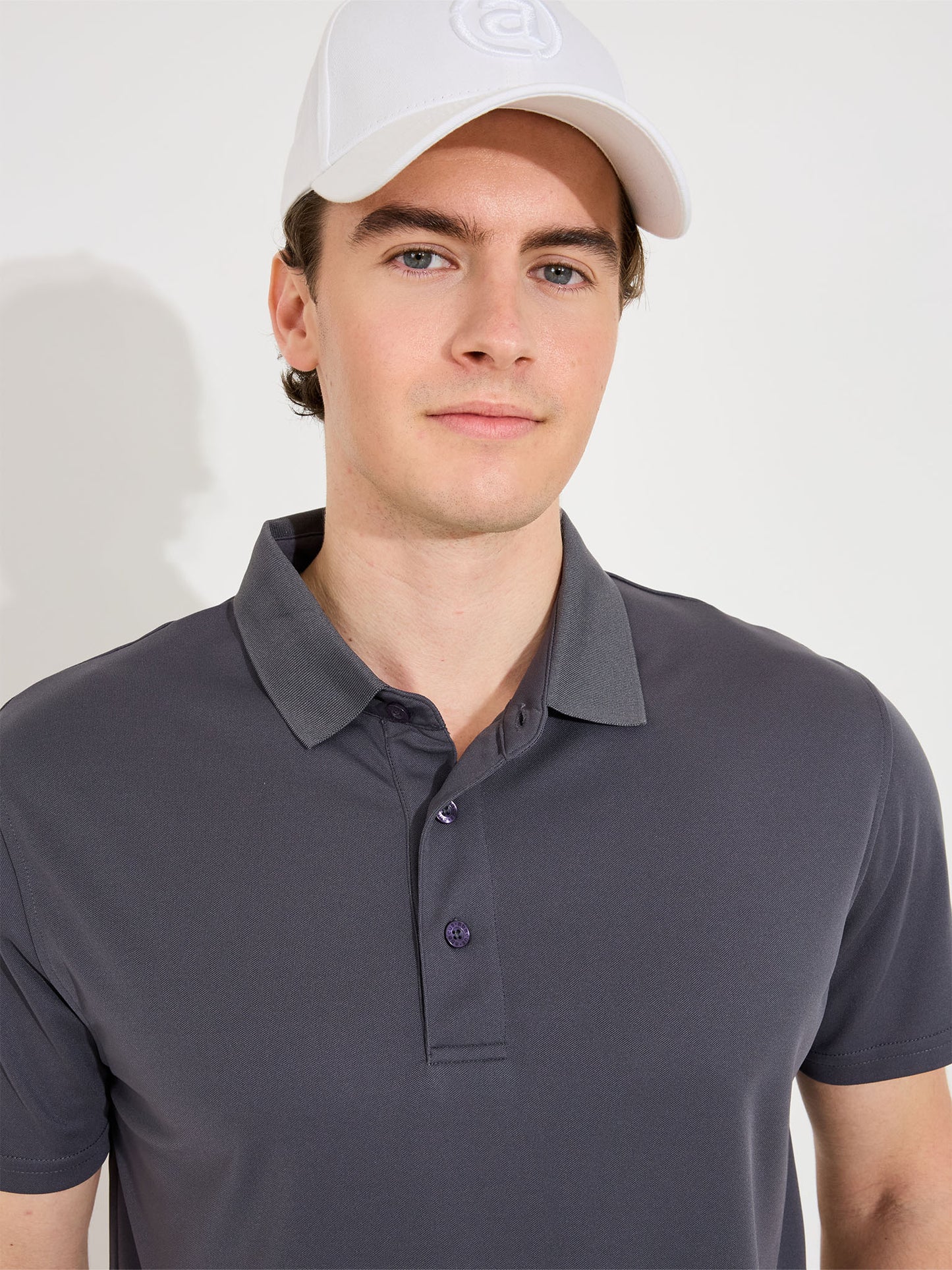 Mens Cray drycool polo - dk.grey