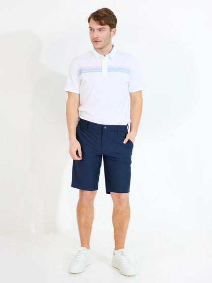 Mens Cruit drycool polo - white/iceblue