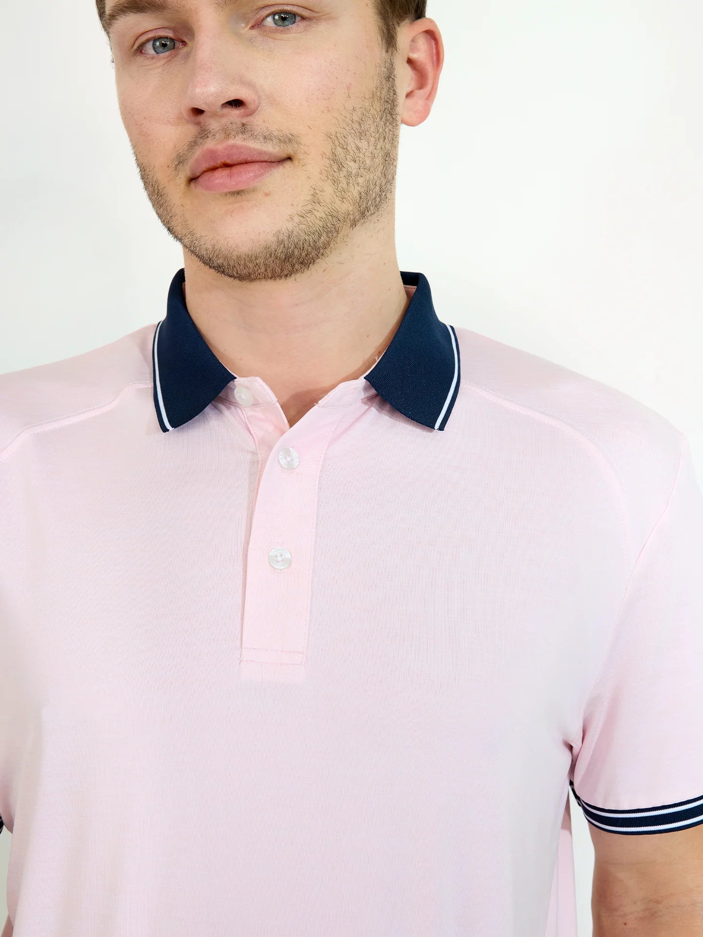 Mens Spey drycool polo - lt.pink