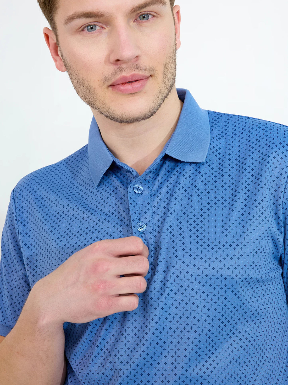 Mens Hammel recycled polo - horizon blue