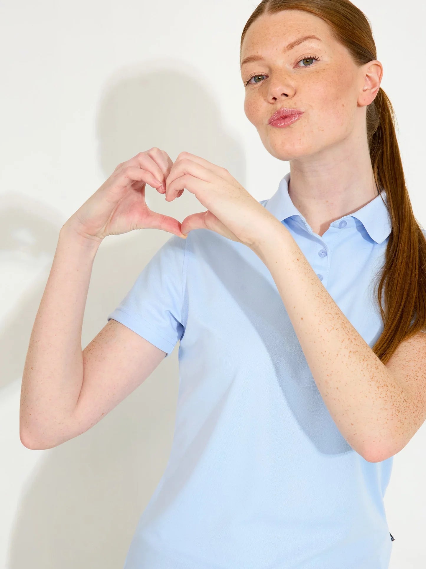 Lds Cray drycool polo - lt.blue