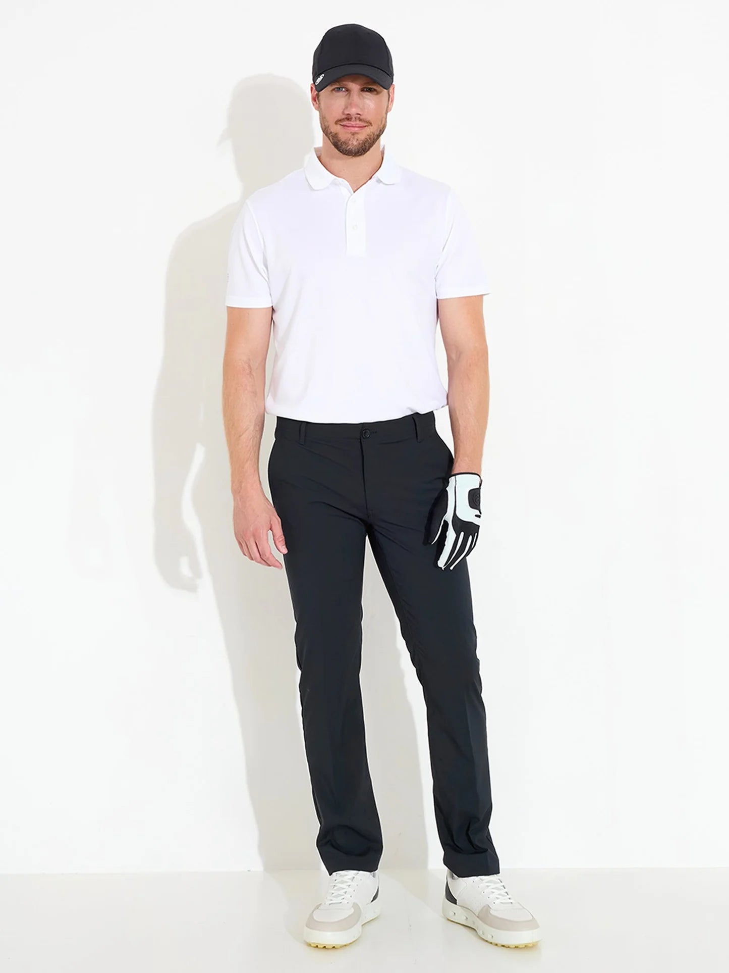 Mens Cleek flex trousers - black