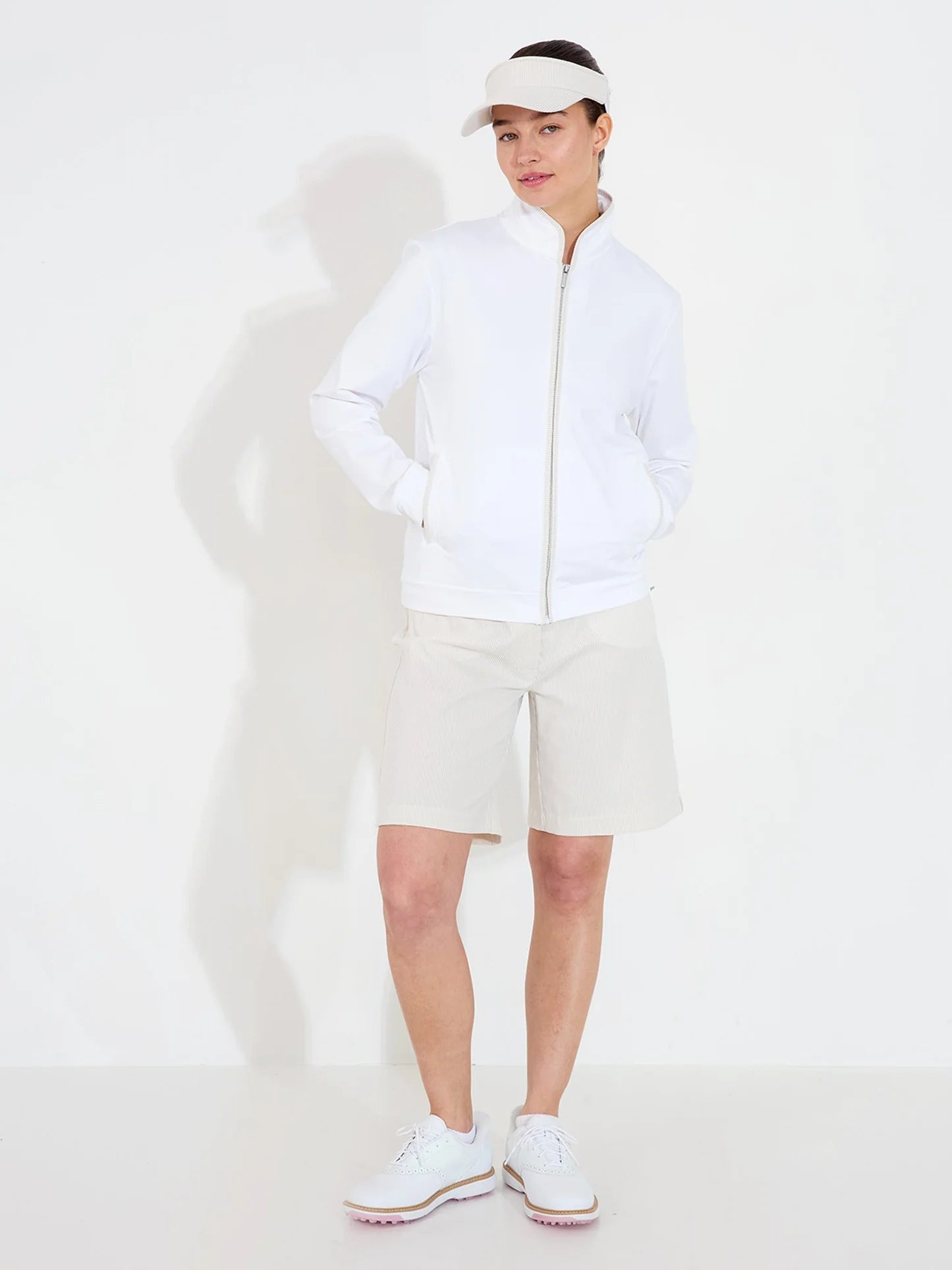 Lds Bovey midlayer jkt - white/lt.sand