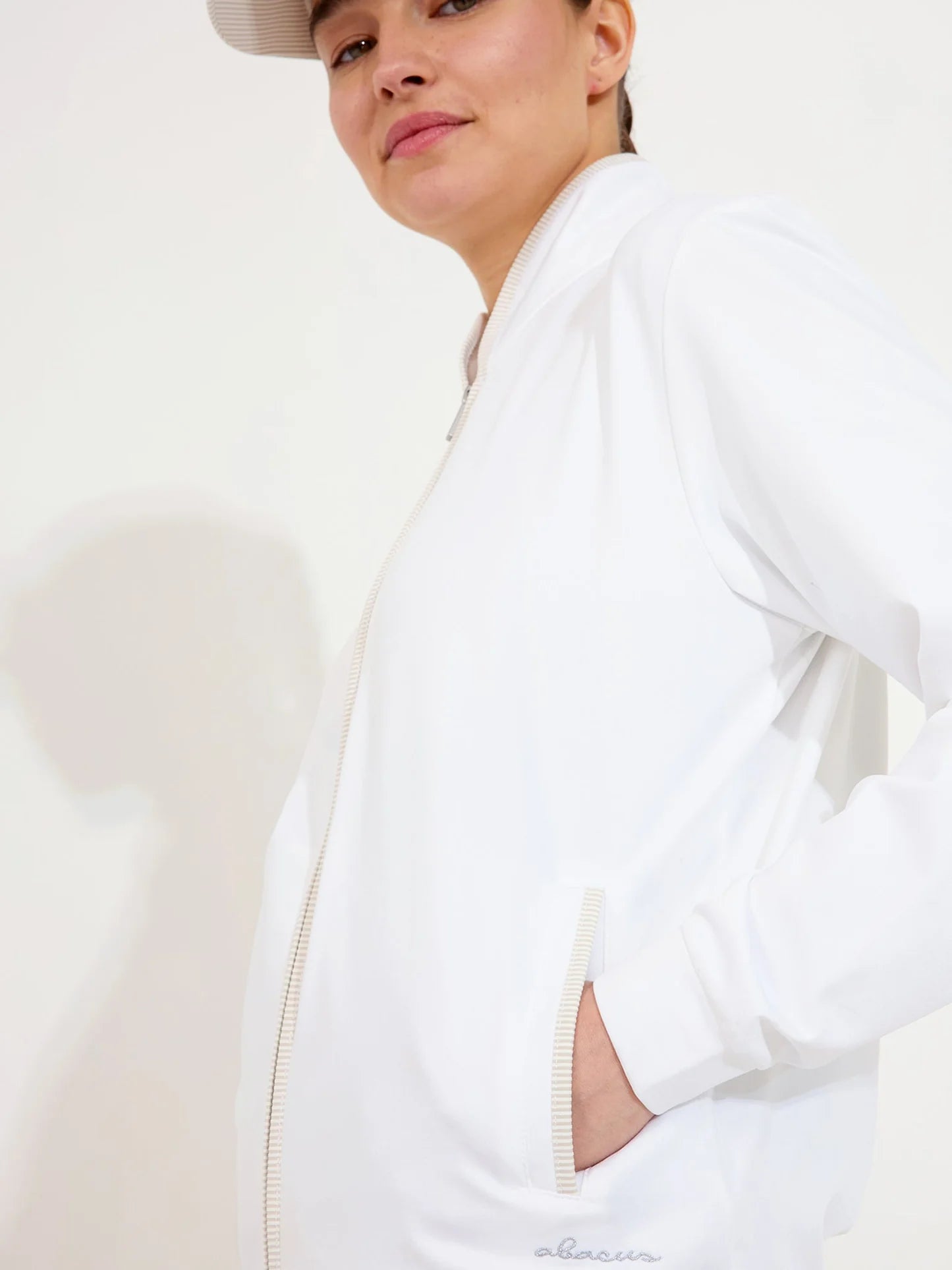 Lds Bovey midlayer jkt - white/lt.sand