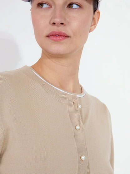 Lds Niblick cardigan - lt.sand