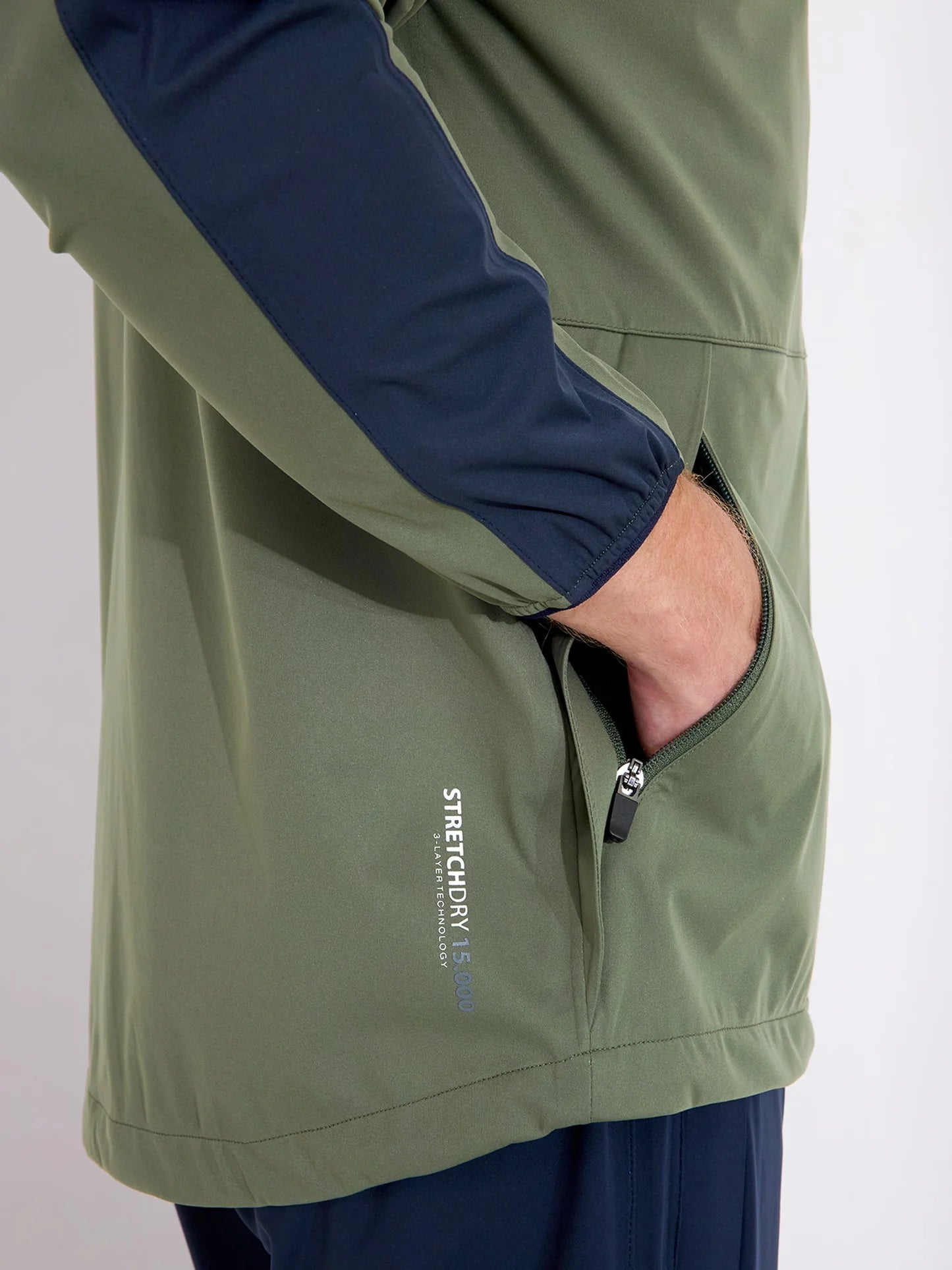 Mens Bounce rainjacket - navy/ forest