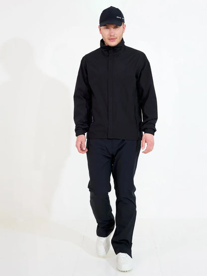 Mens Links stretch rainjacket - black