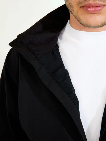 Mens Links stretch rainjacket - black