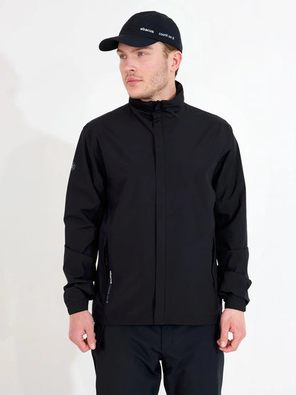 Mens Links stretch rainjacket - black