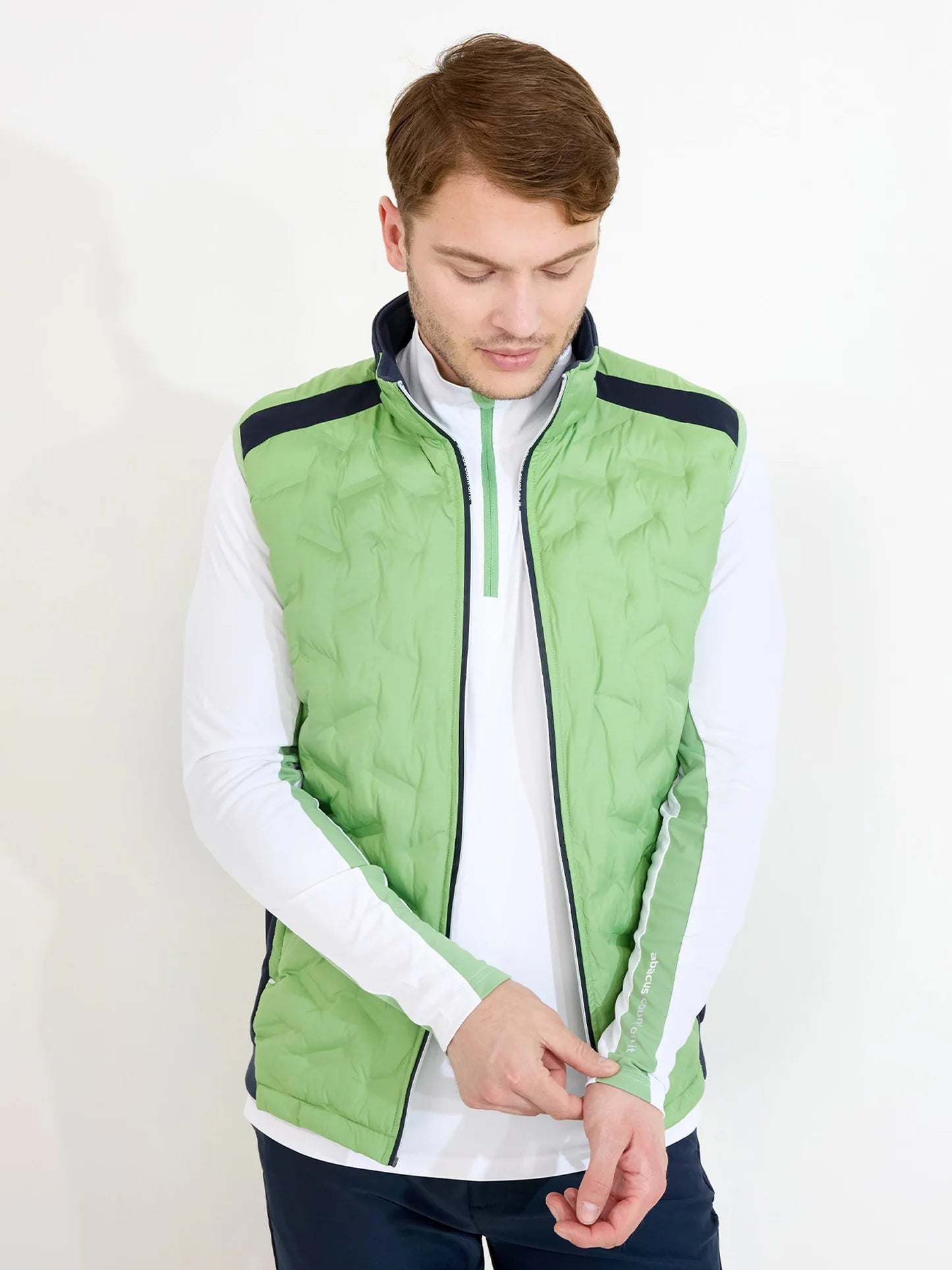 Mens Portrush hybrid vest - apple/navy