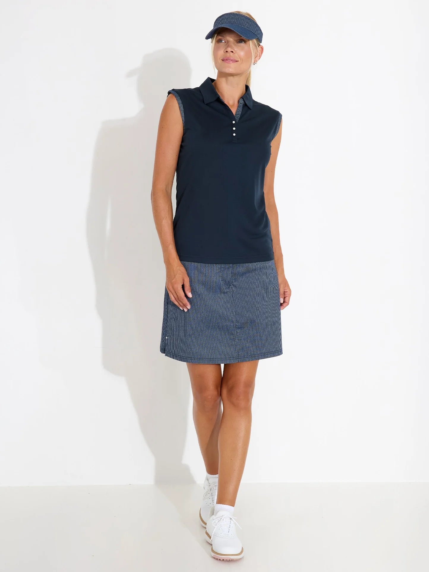 Lds Bovey drycool sleeveless - navy
