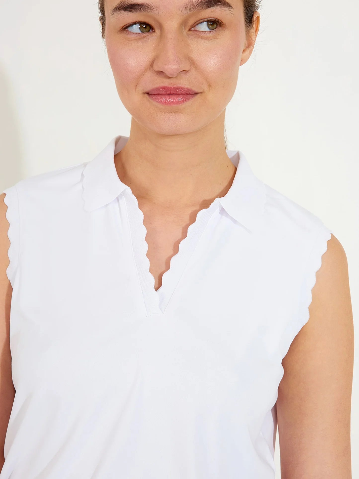 Lds Victoria drycool sleeveless - white