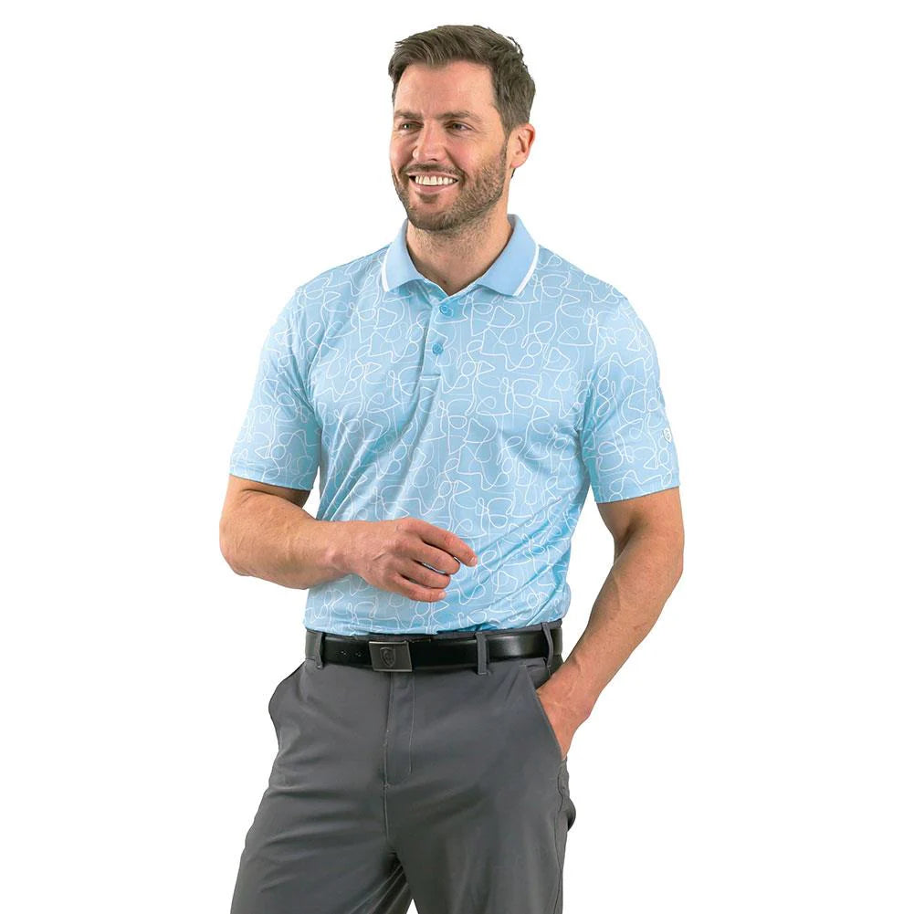 Mens Polo with Freehand Pattern