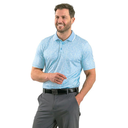 Mens Polo with Freehand Pattern
