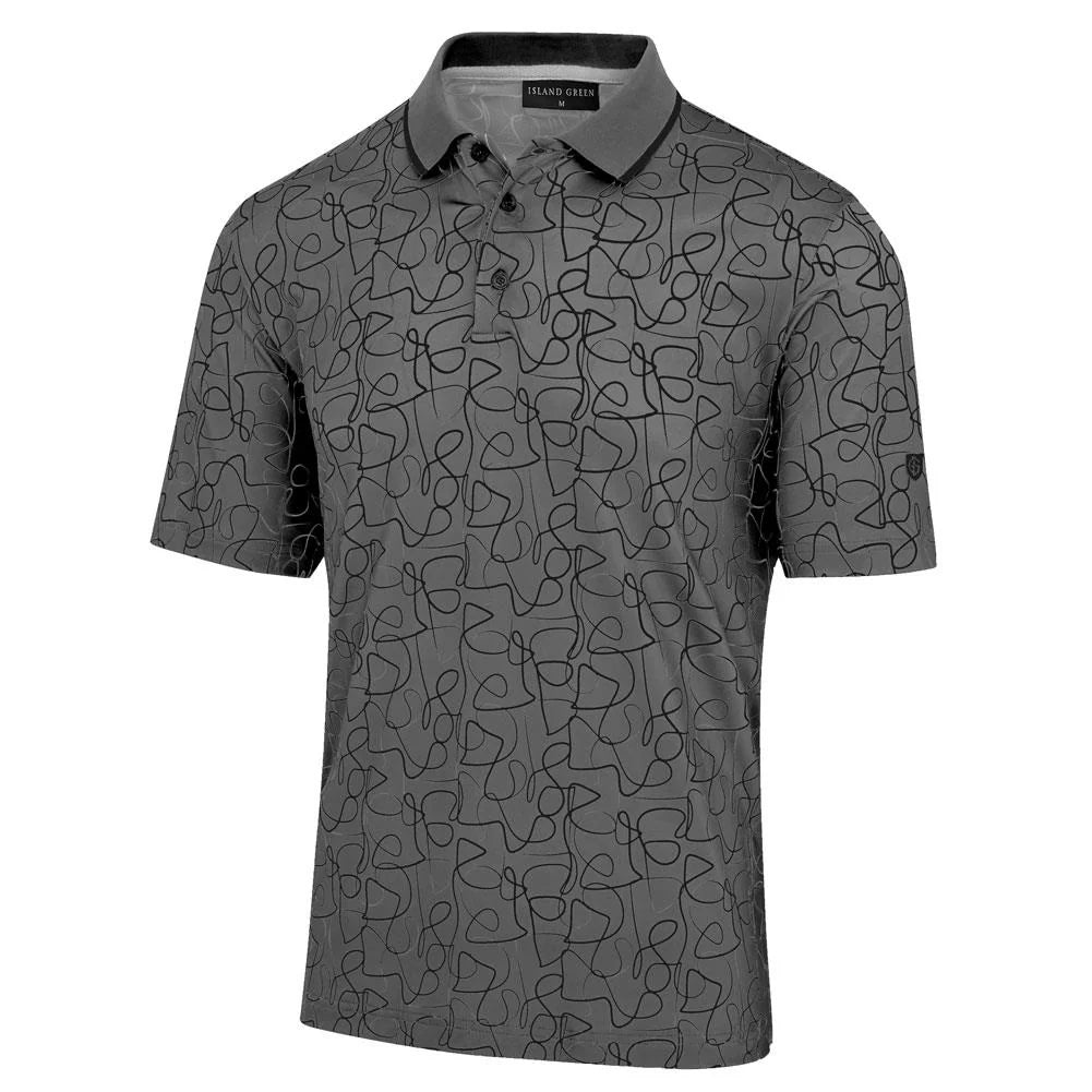 Mens Polo with Freehand Pattern