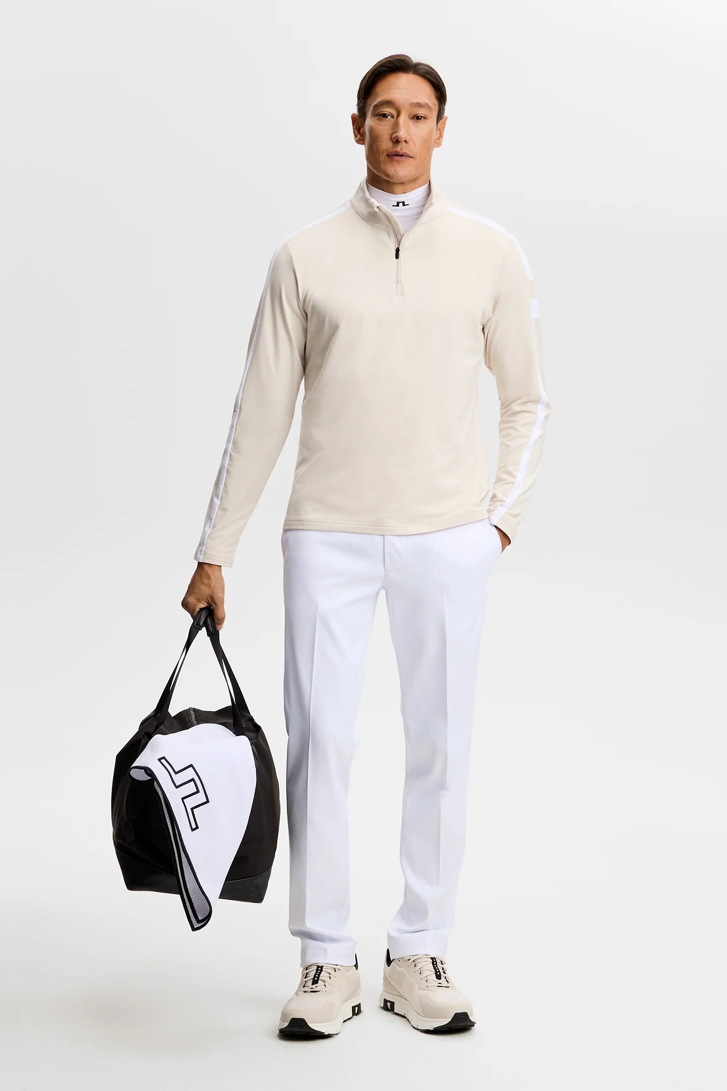 Keaton Quarter Zip Mid Layer - Moonbeam