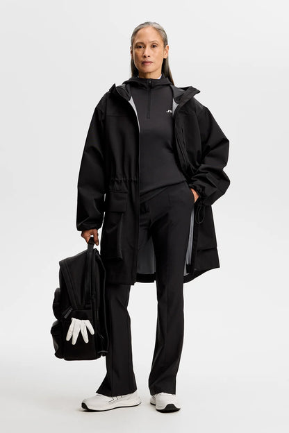 Aerielle Quarter Zip Hood - Black