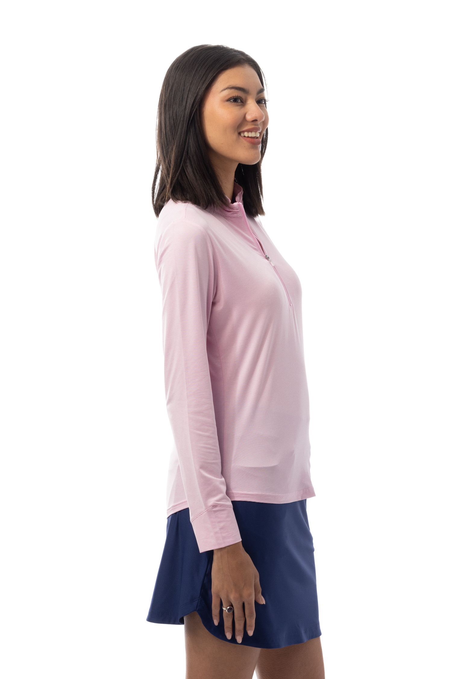 SOLMELANGE L/S STRIPE MOCK - RSQMWH