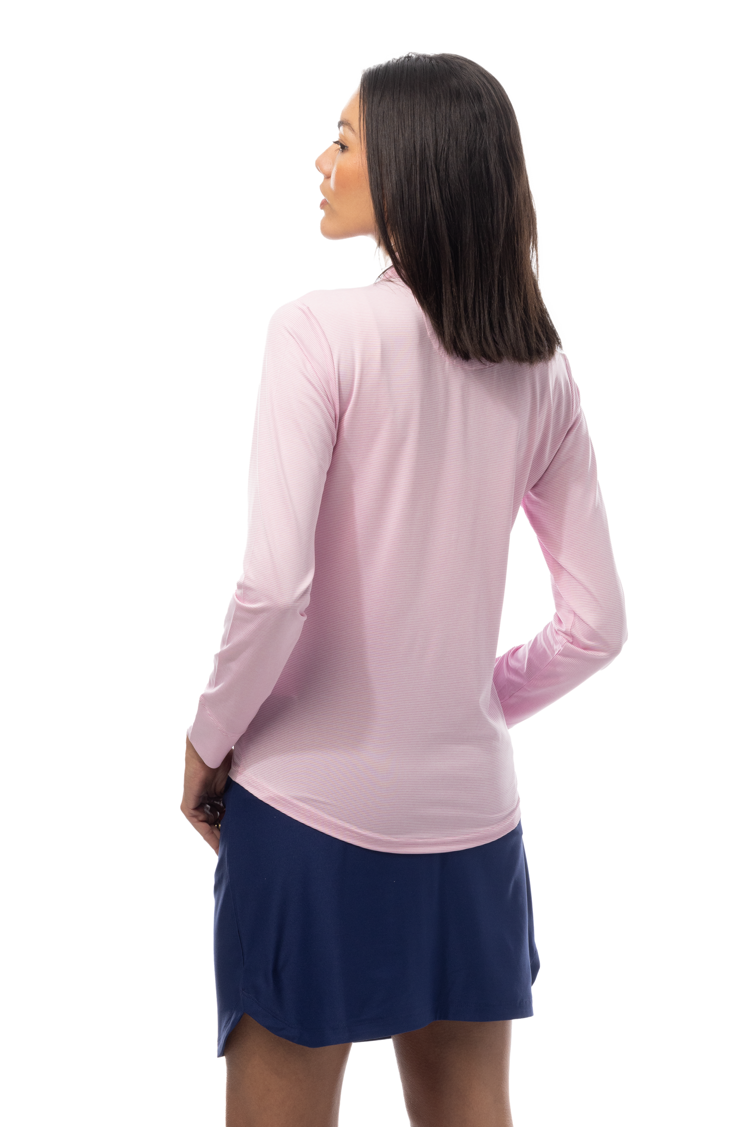 SOLMELANGE L/S STRIPE MOCK - RSQMWH