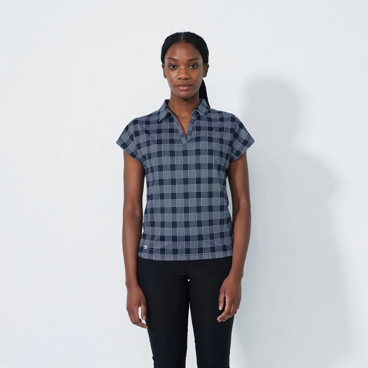 Checked Polo shirt - Check Navy
