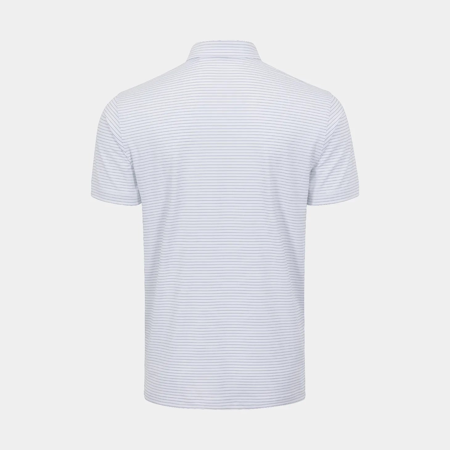 Helsby Pinstripe Jersey Performance Polo - White/Halo