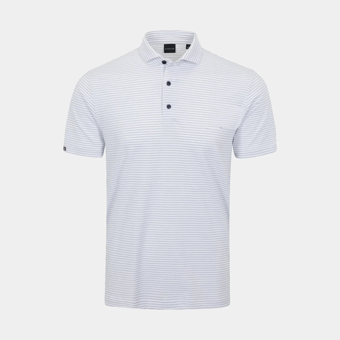 Helsby Pinstripe Jersey Performance Polo - White/Halo