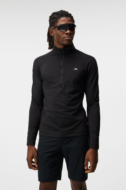 Luke Half Zip Mid Layer - Black