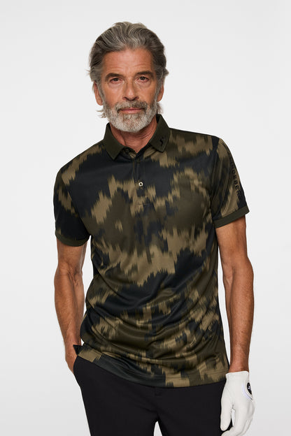 Tour Tech Print Polo - Warp Forest