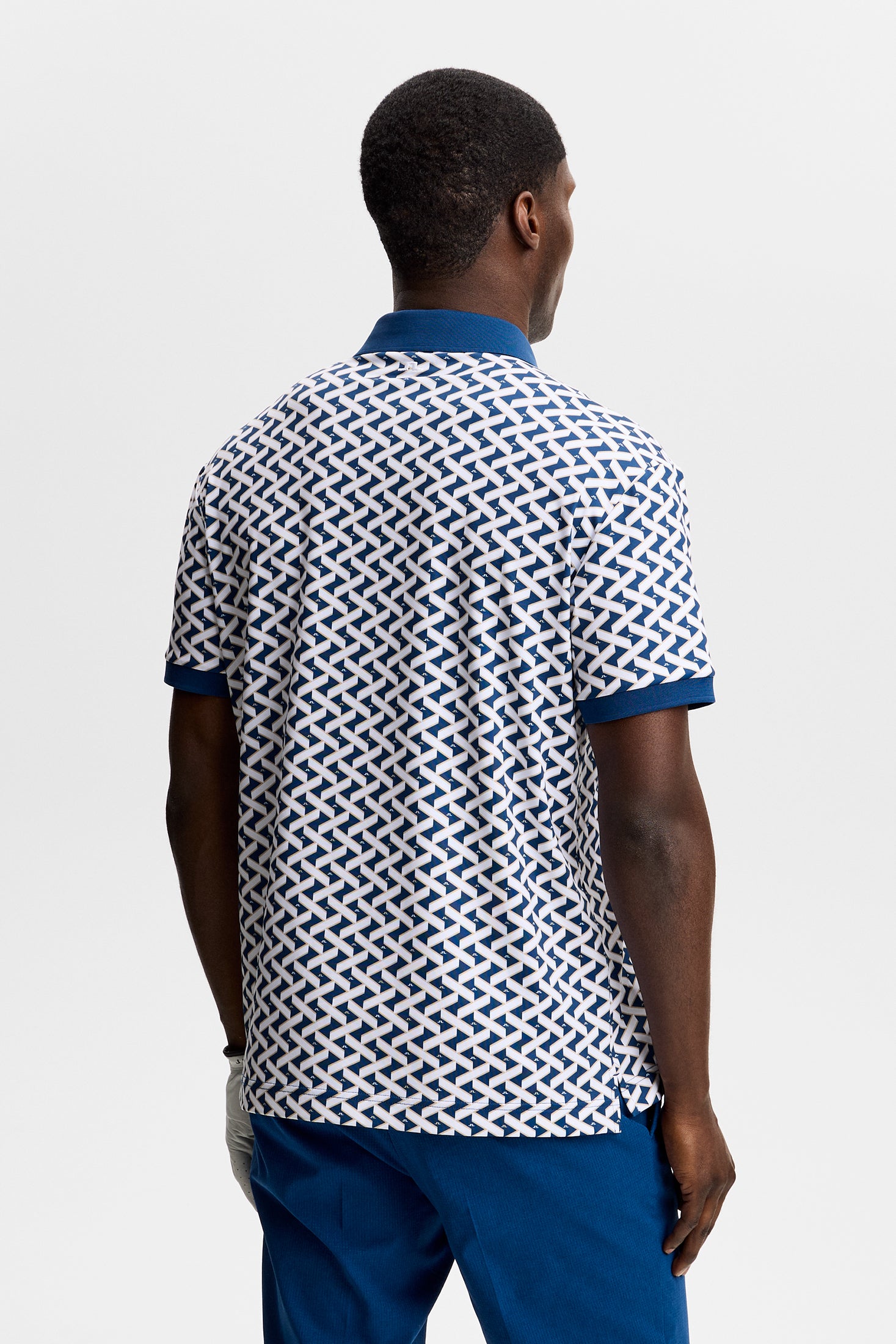 Tour Tech Print Polo - Ladder Estate White S