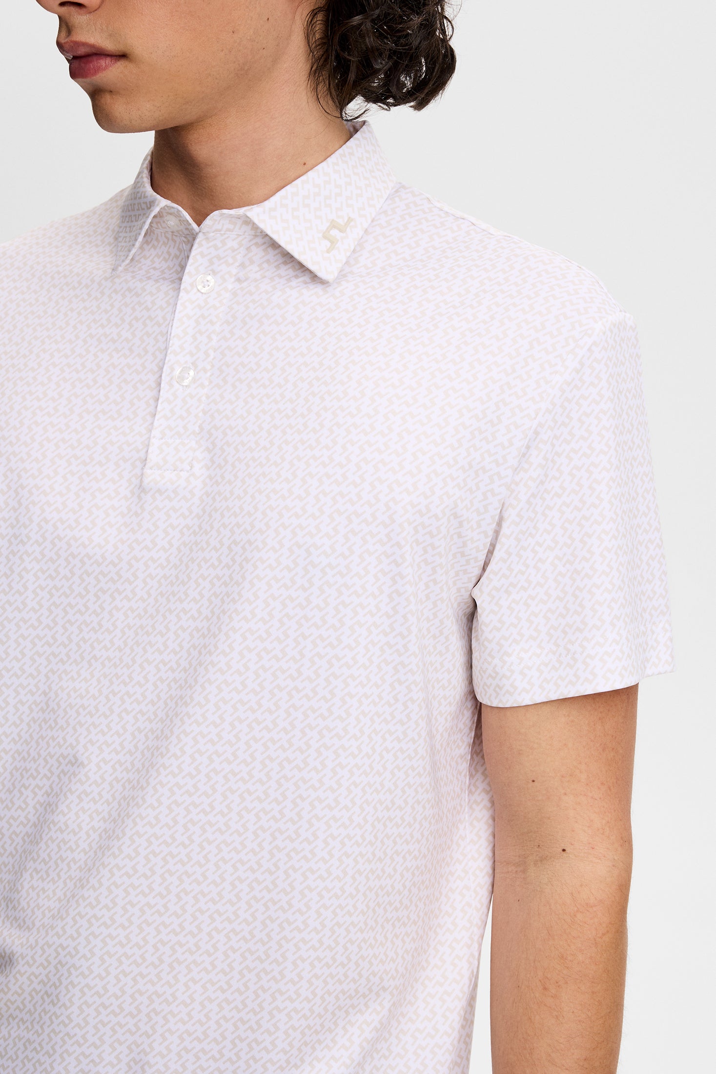 Bala Print Polo - Bias Bridge White Moonbeam S