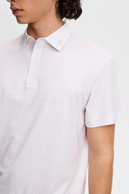 Bala Print Polo - Bias Bridge White Moonbeam S